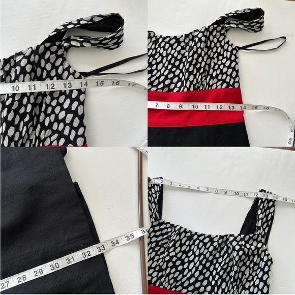 Ann Taylor Silk Blend Black and red mini dress. - Picture 8 of 8